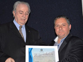 Secretrio estadual de Turismo, Nilo Sergio Felix e o prefeito em exerccio, Sandro Dias - Foto: AsCom PMT